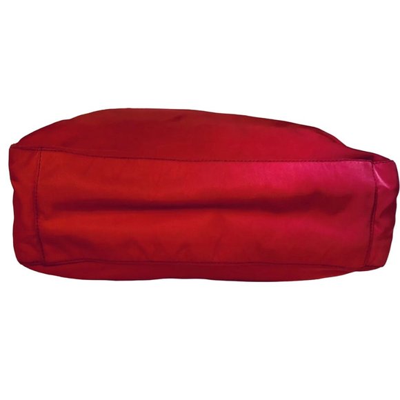 Authentic PRADA Red Nylon Tote Hand Bag Purse, Made in Italy - Picture 5 of 12